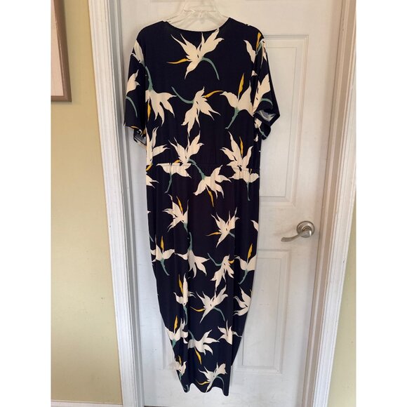 Lane Bryant Navy Blue Floral Print V-Neck Maxi Dress 22/24 NWT - Picture 6 of 6